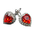 Auskarai "Okeano Širdis (Siam)" su Swarovski™ kristalais